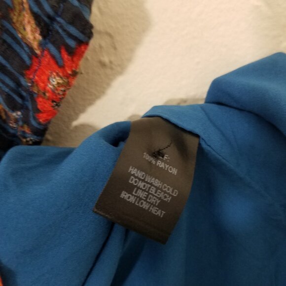 Lulus Floral Striped Button Front Maxi Dress with Pockets Size L - Picture 7 of 7